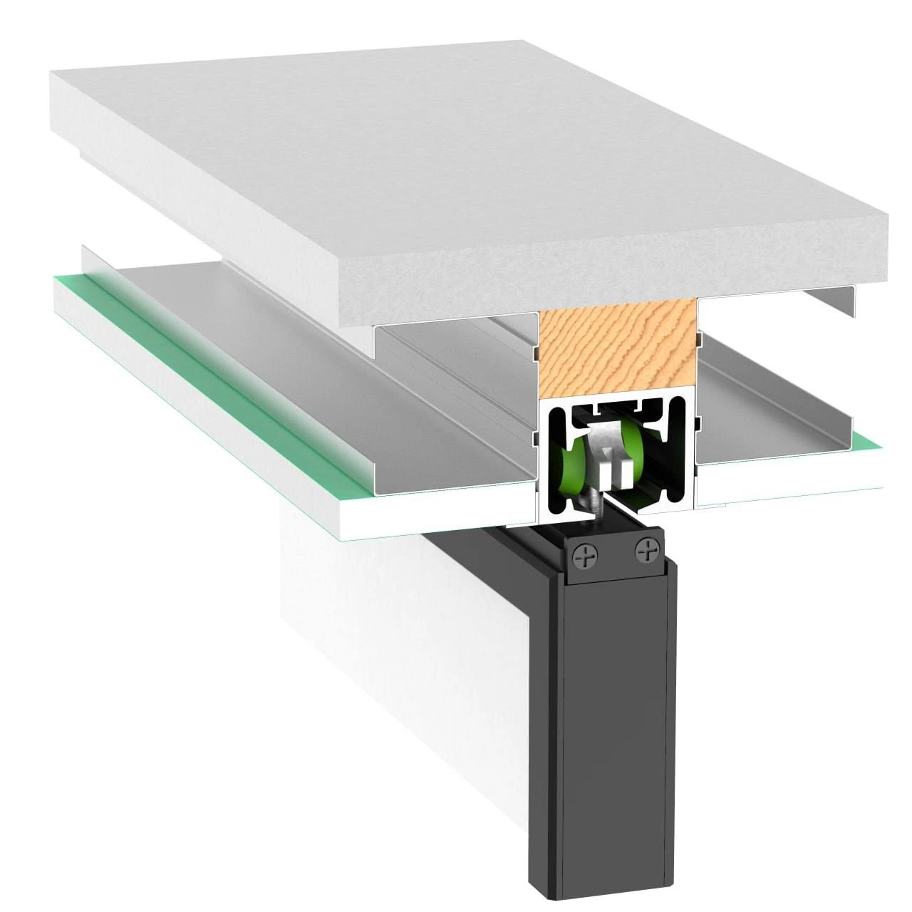 В потолке, скрытое